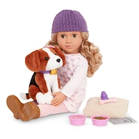 Our Generation - Doll w/Pet Dog, Ember & Elsie