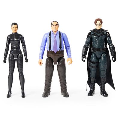 DC Comics, The Batman 3-Pack with 12" Bruce Wayne, Selina Kyle, The Penguin Action Figures