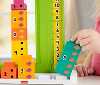 Fisher-Price Adding Alligator Educational Toy with 10 Stacking Blocks for Preschool Kids