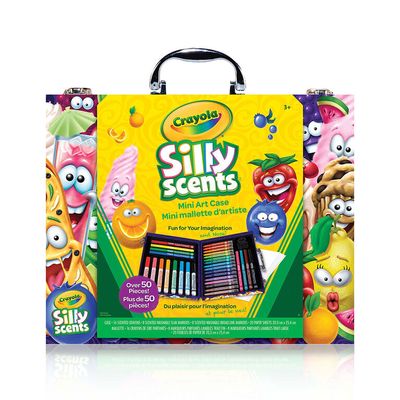 Crayola Silly Scents Mini Inspiration Art Case Coloring Set, Gift for Kids