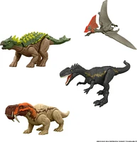 Jurassic World Rebirth Strike Attack Inostrancevia Dinosaur Toy with Single Strike Action, Authentic Posable Design