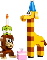 LEGO Creator Birthday Party Animals - Building Kit with Monkey and Giraffe Toys - Great Party Favor Idea - 30689