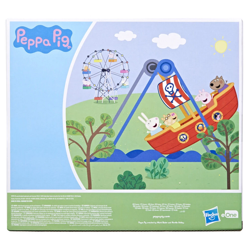 Peppa Pig Manège Bateau Pirate de Peppa, coffret avec 2 figurines, jouet pour enfants