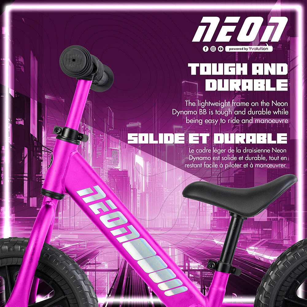 Yvolution Neon Dynamo Balance Bike - Pink