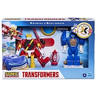 Transformers Collaborative Sonic the Hedgehog x Transformers, figurines Wingtail et Blue Booster