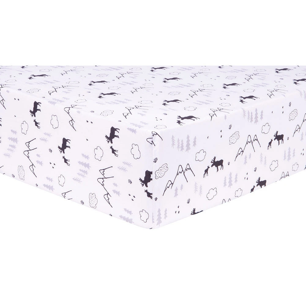 Lumberjack Moose 3 Piece Crib Bedding Set