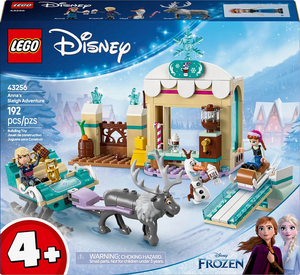 LEGO Disney La Reine des neiges L'aventure en traîneau d'Anna, Jouet de modèle réduit à construire pour les amateurs de fantaisie 43256