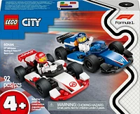 LEGO City F1 Williams Racing & Haas F1 Race Car Toys - Car Building Toy Set for Boys and Girls - 60464