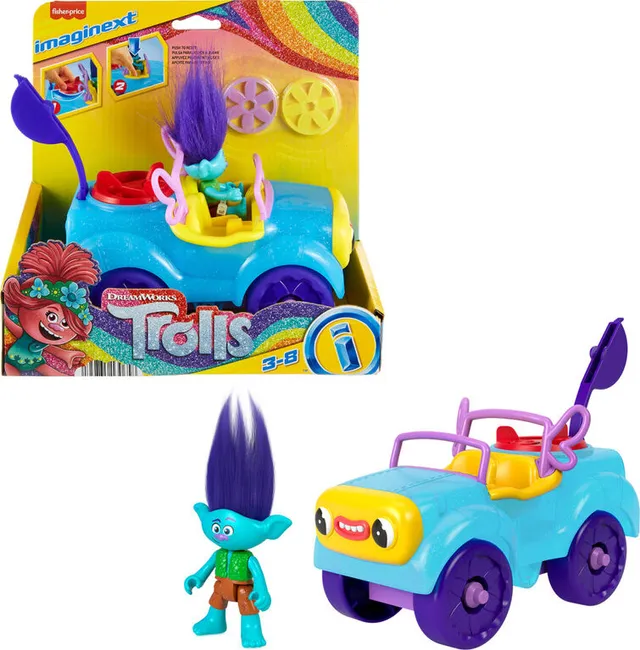 Dreamworks Trolls Band Together Trendsettin’ Trio Fashion Dolls with Queen Poppy, Spruce Bruce & Floyd