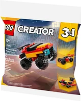 LEGO Creator 3 in 1 Mini Convertible Monster Truck Toy - Transforms from Monster Truck to Race Car to Airplane - 30691