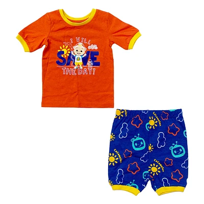 CoComelon - Ensemble de nuit JJ pompier - Orange