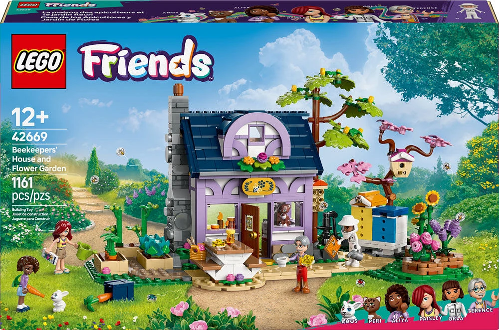 LEGO Friends La maison des apiculteurs et le jardin fleuri, Ensemble de construction, Cadeau pour enfants et adolescents 42669