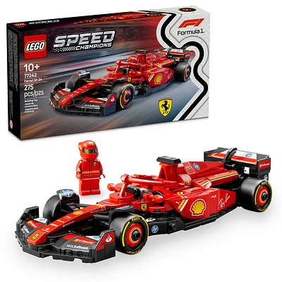 LEGO Speed Champions Voiture de course Ferrari SF-24 F1 , Ensemble de voiture de course avec voiture-jouet et pilote 77242