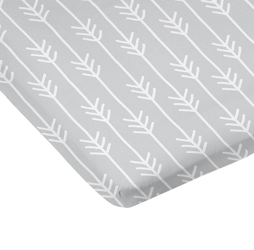 Kushies Drap contour pour parc Flannel Flèches gris