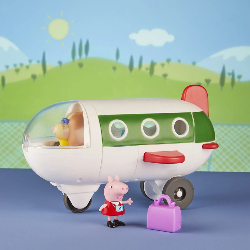 Peppa Pig Peppa's Adventures Air Peppa Airplane Vehicle Preschool Toy with Rolling Wheels, 1 Figure, 1 Accessory