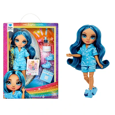 Rainbow High Jr High PJ Party-Skyler (Blue) 9" Posable Doll