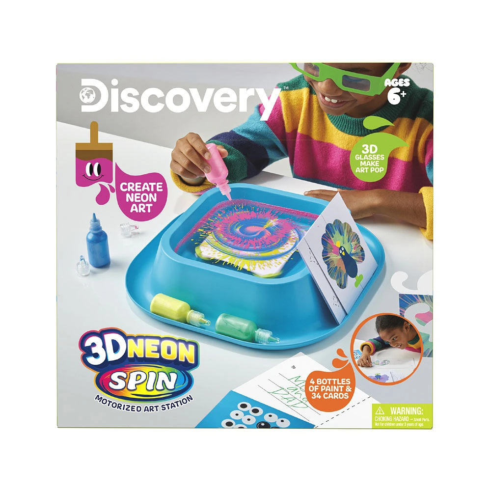 Discovery 3D Neon Spin Motorized Art Station