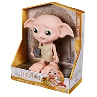 Wizarding World Harry Potter, Poupée interactive Magical Dobby avec chaussette, plus de 30 sons et répliques, 21,6 cm