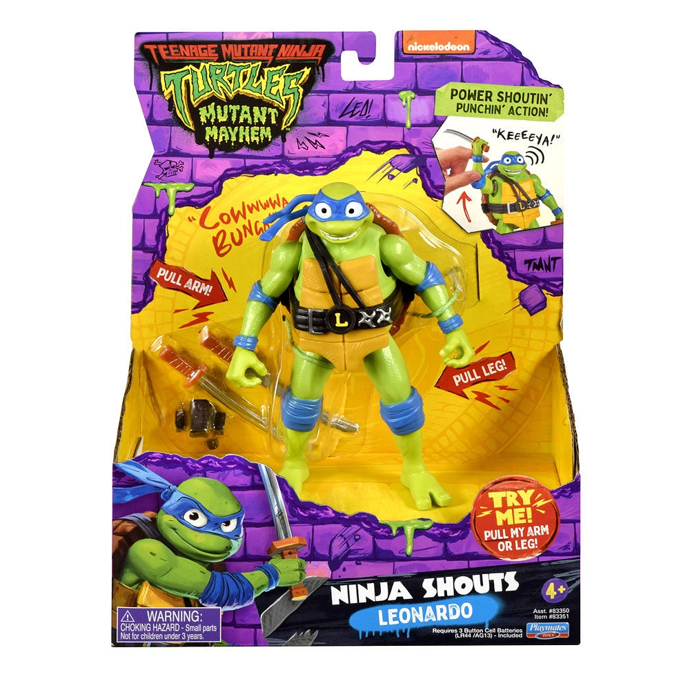 Teenage Mutant Ninja Turtles: Mutant Mayhem Leonardo Deluxe Ninja Shouts Figure