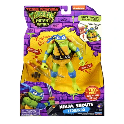 Teenage Mutant Ninja Turtles: Mutant Mayhem Leonardo Deluxe Ninja Shouts Figure