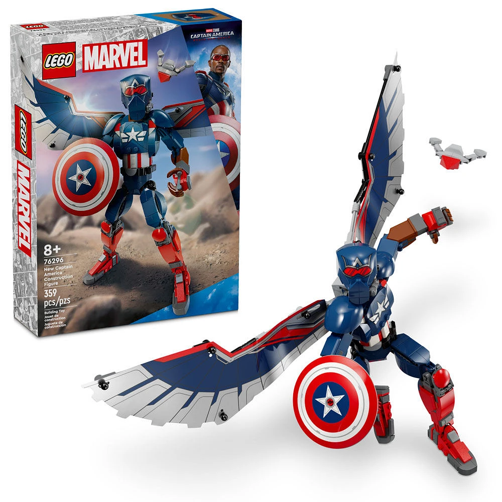 LEGO Marvel New Captain America Construction Figure Buildable Toy 76296