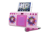 iKARAOKE - Système de karaoké CD+G avec Bluetooth, Rose