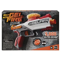 Nerf Pro Gelfire Legion Spring Action Blaster, 5000 Gelfire Rounds, 130 Round Hopper, Protective Eyewear, Slam Fire