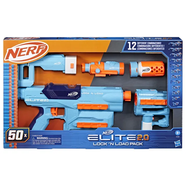 NEW Hasbro F2541 Nerf Elite 2.0 Phoenix CS-10 w/ 20-Darts 10-Dart Clip &  Barrel