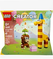 LEGO Creator Birthday Party Animals - Building Kit with Monkey and Giraffe Toys - Great Party Favor Idea - 30689