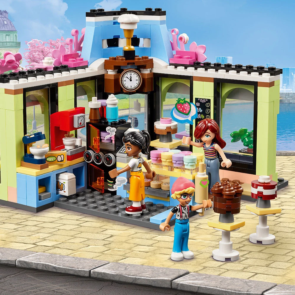 LEGO Friends Heartlake City Café Toy for Kids, Bakery Building Set for Social Development 42618