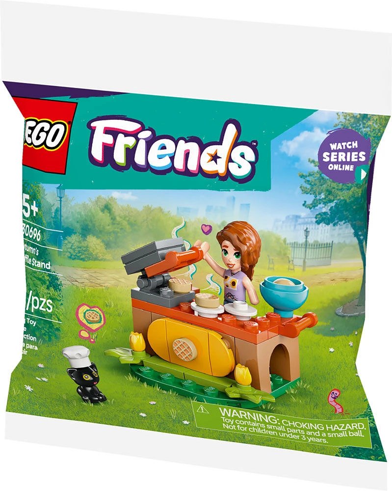 LEGO Friends Autumn's Waffle Stand - Includes Autumn Minidoll and Pluto the Cat - Travel Toy for Kids - 30696