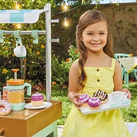 Little Tikes 2-in-1 Café Cart Pretend Food Cooking Toy Role Play Kitchen Playset for Multiple Kids and Toddlers