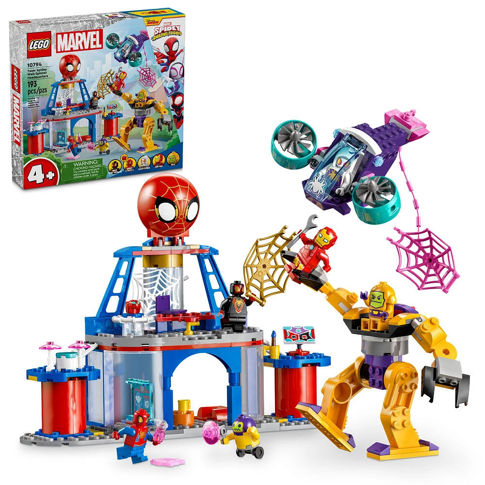 LEGO 4+ Team Spidey Web Spinner Headquarters Super Hero Toy Set 10794