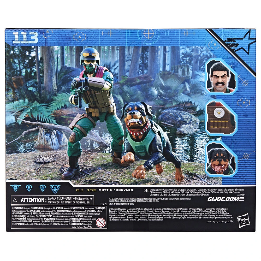 G.I. Joe Classified Series #113, Mutt & Junkyard Action Figure and Pet