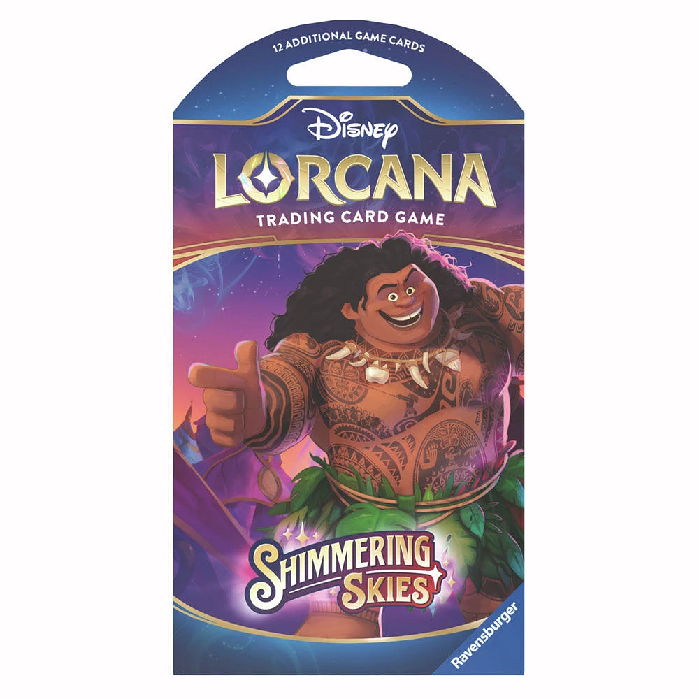 Disney Lorcana Trading Card Game Shimmering Skies Sleeved Booster Single Pack Trading Cards - English Edition