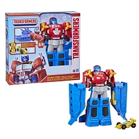 Transformers, Optimus Prime Jumbo Jet de course avec figurine Bumblebee voiture de course de 11 cm