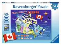 Ravensburger - Carte du Canada casse-têtes 100pc