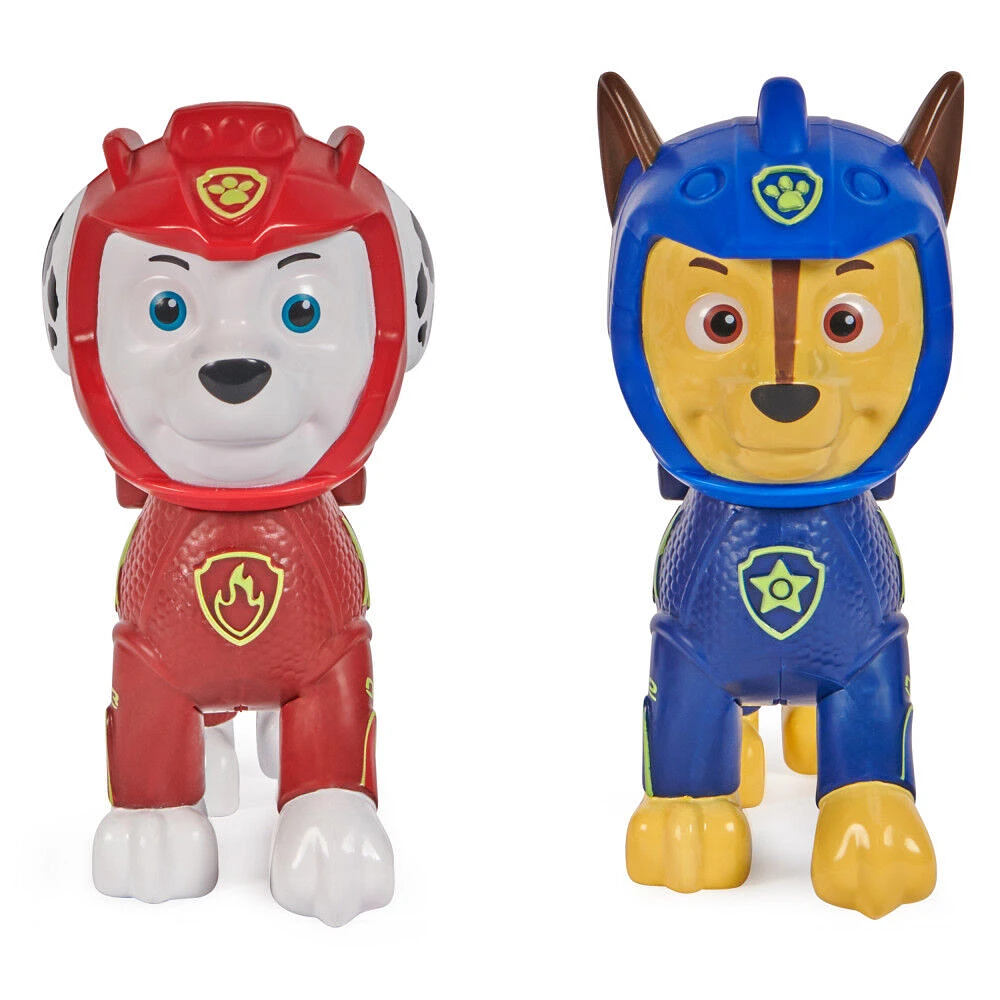 Swimways Paw Patrol Floatin' Figures, Swimming Pool Accessories & Kids Pool Toys, Chase & Marshall 2-Pack