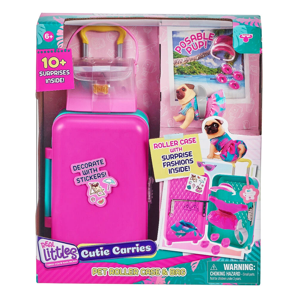 Real Littles: "Cutie Carries" - Étui et sac à roulettes pour animaux de compagnie