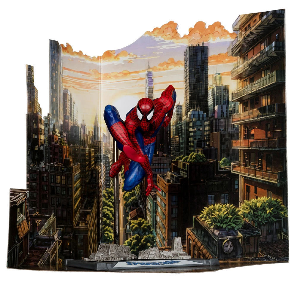 Marvel Spider-Man 1:10th Scale Posed Figure with Scene (Spider-Man #6)