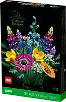 LEGO Botanicals Le bouquet de fleurs sauvages; asters et coquelicots, plante d'intérieur 10313