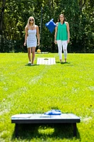 Led Cornhole Target Bean Toss Blue/White