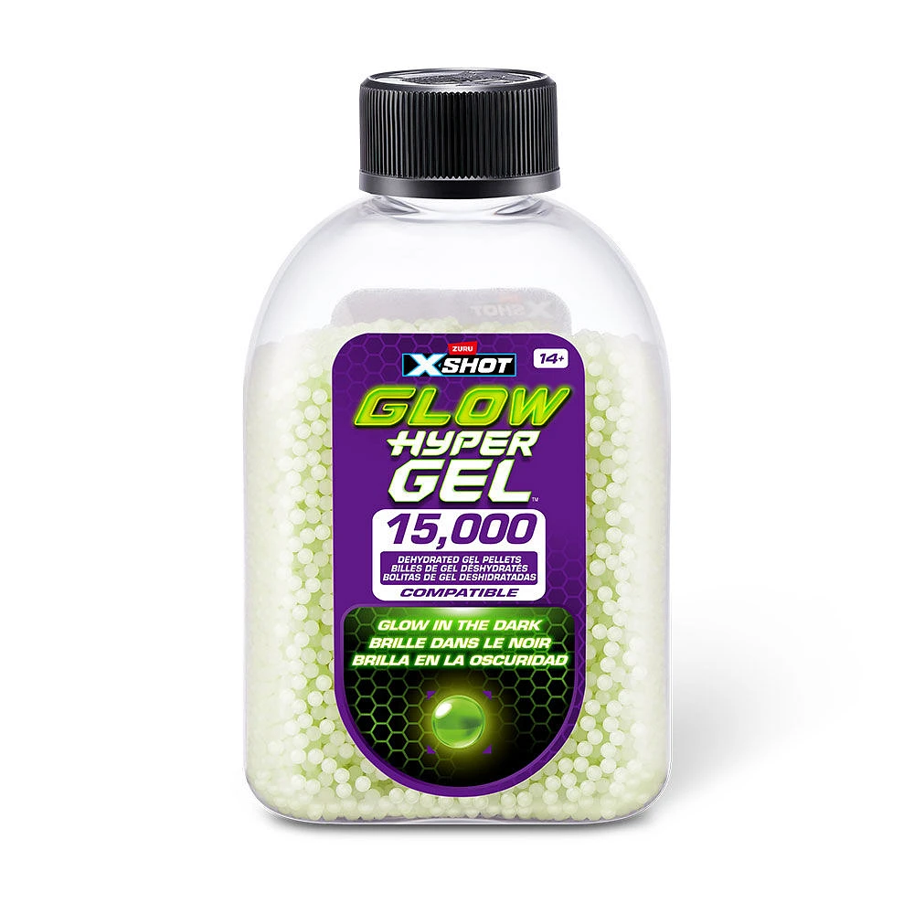 XSHOT Hyper Gel Glow Pellet Refill Pack (15,000 Hyper Gel Pellets) by ZURU