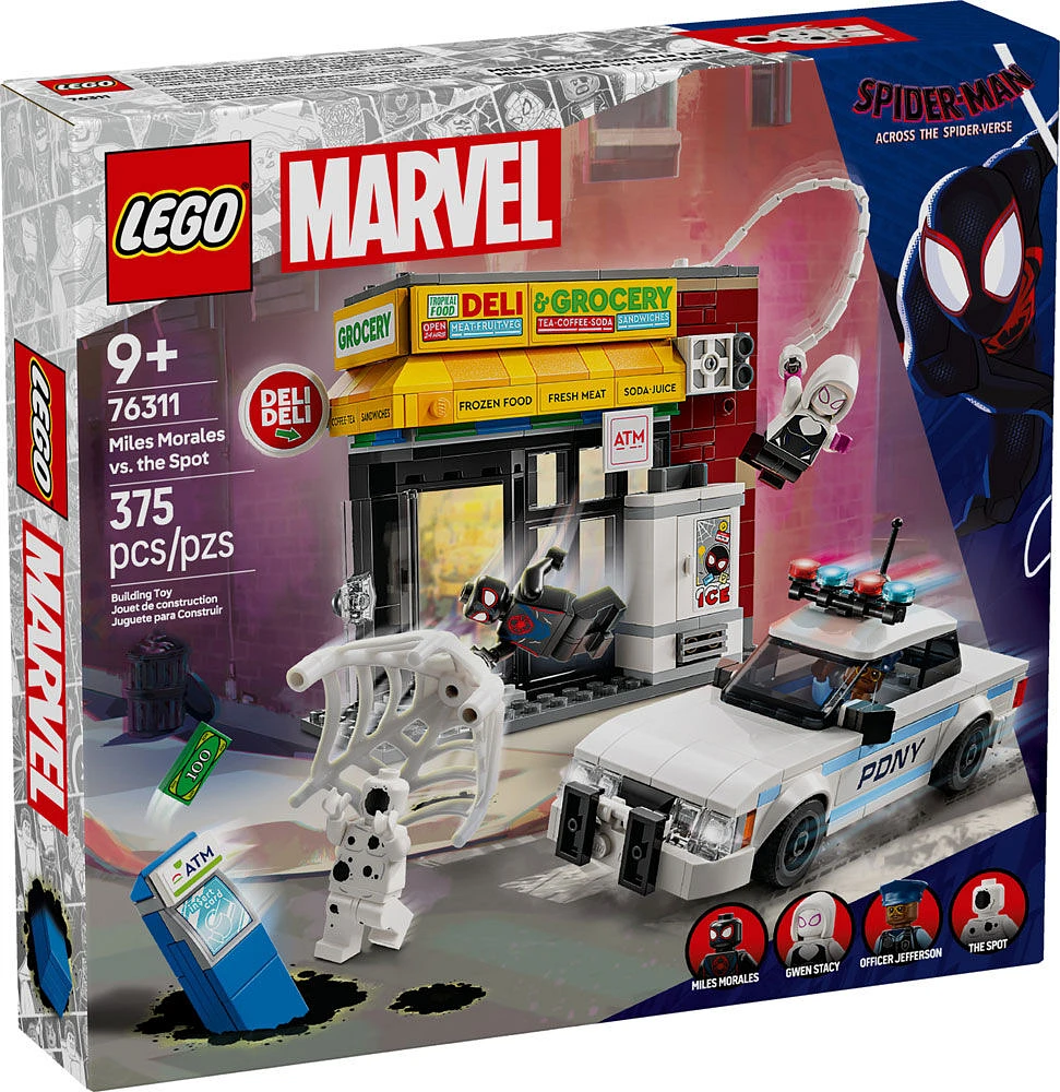 LEGO Marvel Spider-Verse Miles Morales vs. The Spot Building Set - Marvel Superhero Toy - 76311