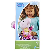 Peppa Pig Peppa's Bedtime Lullabies Plush Doll with Teddy Bear Accessory - English Edition