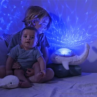 Cloud b Tranquil Whale Bundle w/Baby Plush Rattle Night Light w/ Under Water Effect and Music