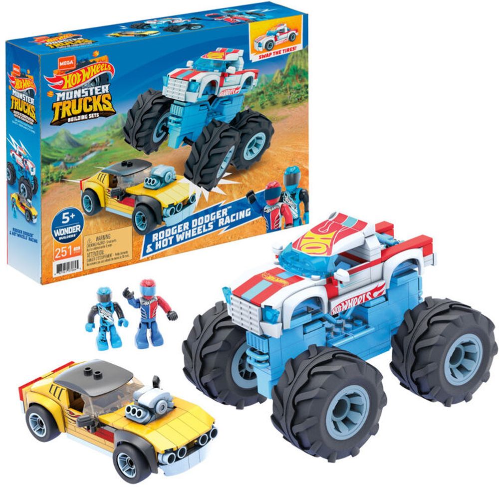 MEGA Hot Wheels Mega-Wrex Monster Truck Building Set with 1 Figure (187  Pieces) 