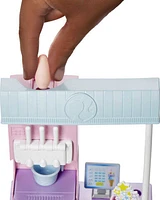 Barbie Ice Cream Shop Playset with 12-in Doll