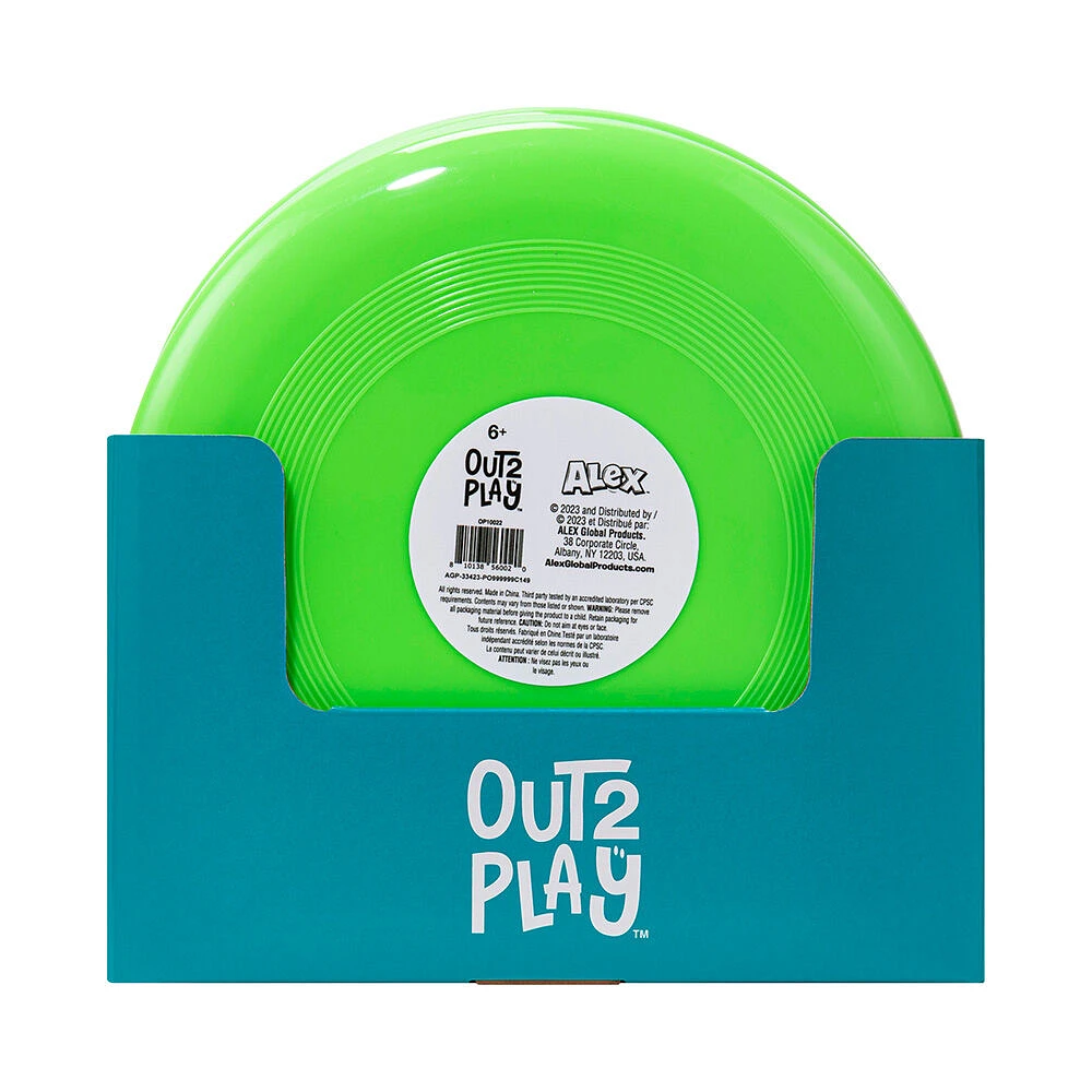 Out2Play - 9" Flying Disc - 1 per order, colour may vary (Each sold separately, selected at Random)