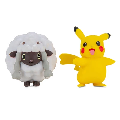Pokémon - Battle Figure 2-Pack - Female Pikachu & Wooloo